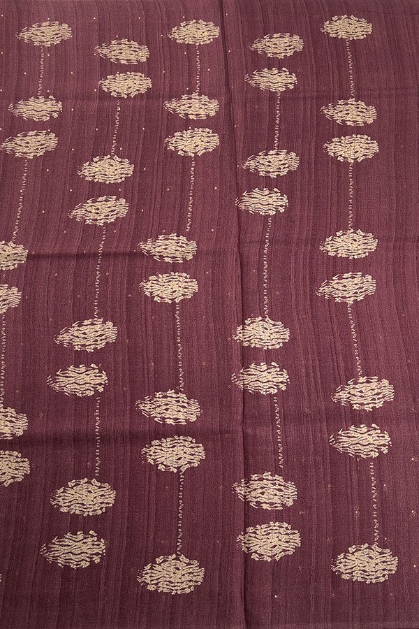 semi tussar saree pallu