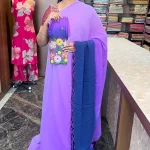 georgette-saree-blue