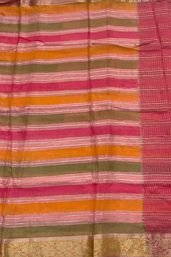 georgette saree pallu