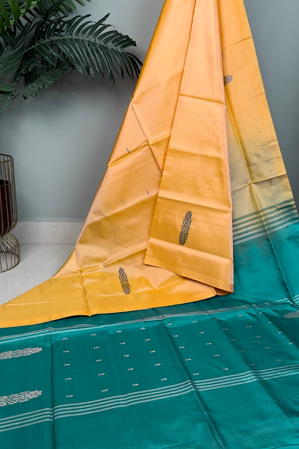 Banana Pith Saree in Mustard Yellow