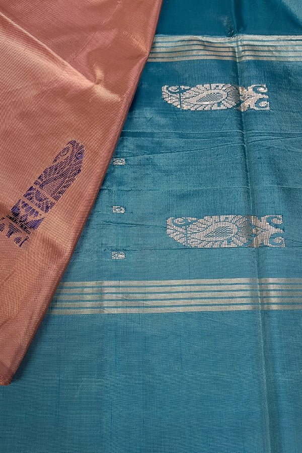 Banana Pith Saree in Soft Peach