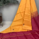 Banana Pith Saree in Mustard Yellow