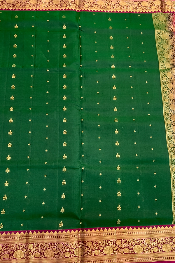 Kanchipuram Silk in green and maroon