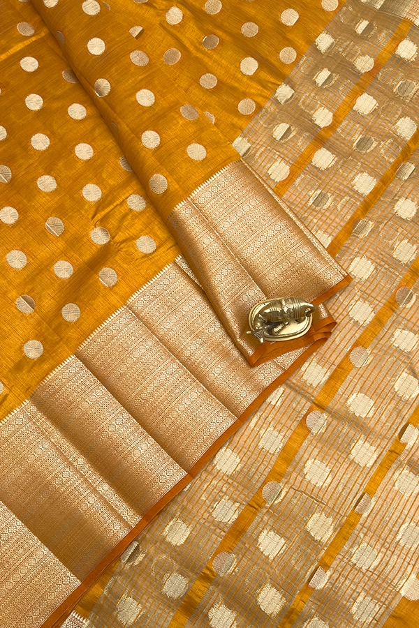 Semi Raw Silk in Marigold Orange