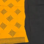 Sungudi Cotton in Turmaeric Yellow and Black
